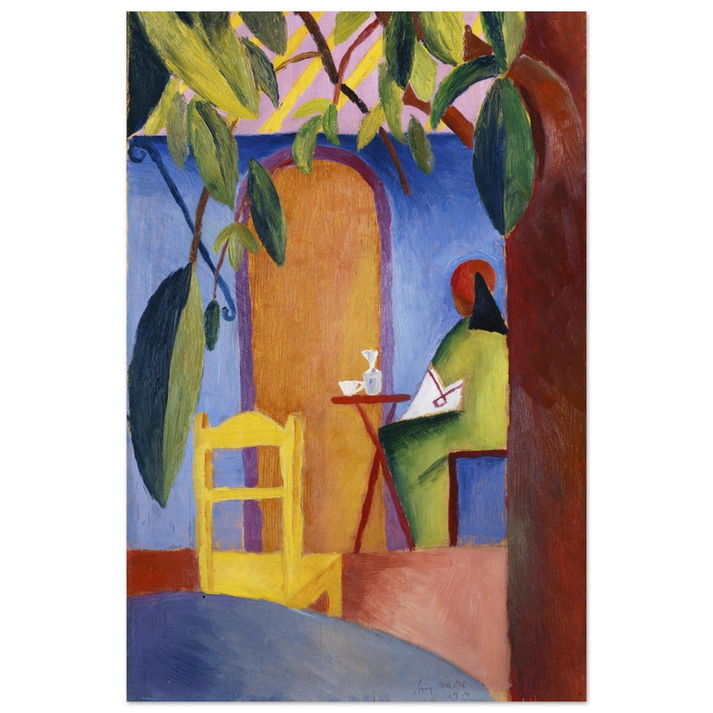 Turkish cafe by August Macke painting reproduction