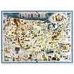 Makers of the U.S.A. A Friendship Map by Louise E. Jefferson. Pictorial map of the United States of America.