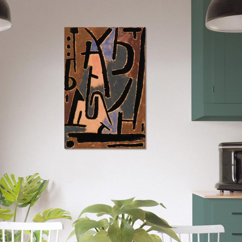 Paul Klee Bedrohliche Zeichen ( Threatening signs ). Abstract painting.  artwork. Wallart