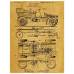 Motor Vehicle patent. Vintage car illustration.