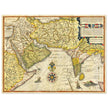 Red sea, Arabian coast and the Persian Gulf ancient map by Jan Huygen. Routes to the Indian Ocean.
