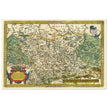 Ancient historic map of Saxony, Meissen, and Thuringia by Abraham Ortelius.