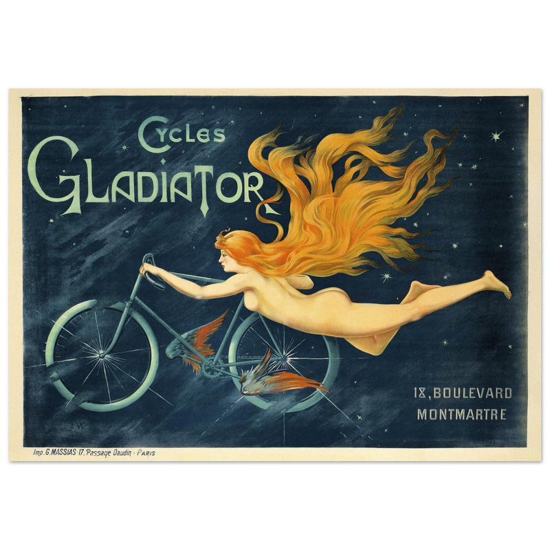 Gladiator vintage bicycles advertising  . Historic bicycle ad.