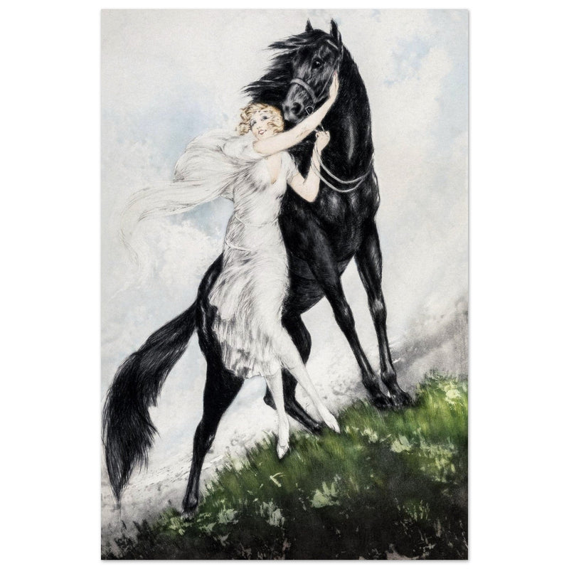 Louis Icart illustration La Femme au cheval (Woman with Horse)