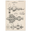 Automobile Drive Gear patent 787908 by Henry Ford. Vintage car