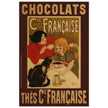Chocolate advertising poster by Steinlen Chocolats / Thés Cie Française. Vintage historic artwork.