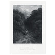 Gustave Dore illustration of King Arthur legend .Lancelot approaching the Castle of Astolat, Idylls of the King by Alfred Tennyson.