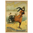 Richard Choubersky print Patin Bicyclette. Art Nouveau bicycle advertising poster. decoration.