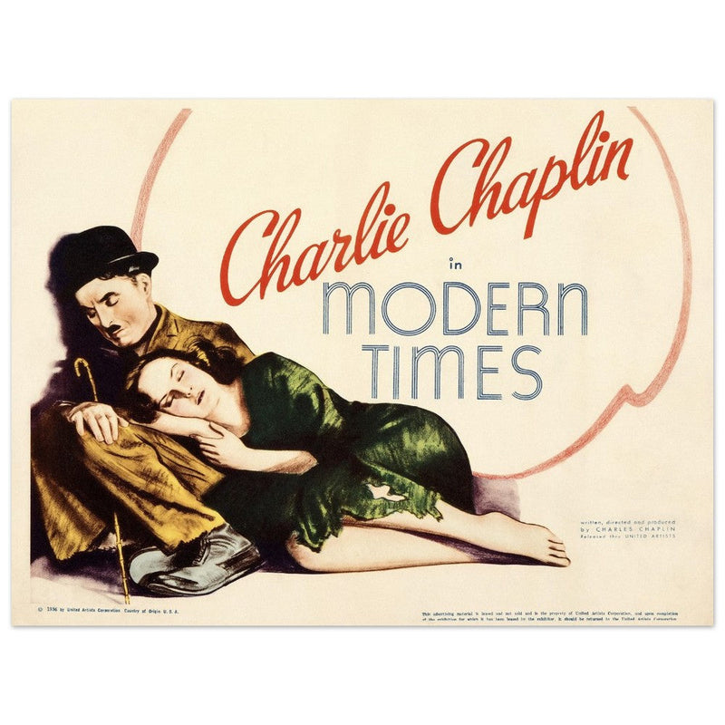 Charlie Chaplin Modern Times movie poster.