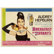 Breakfast at Tiffany's with Audrey Hepburn movie vintage poster .