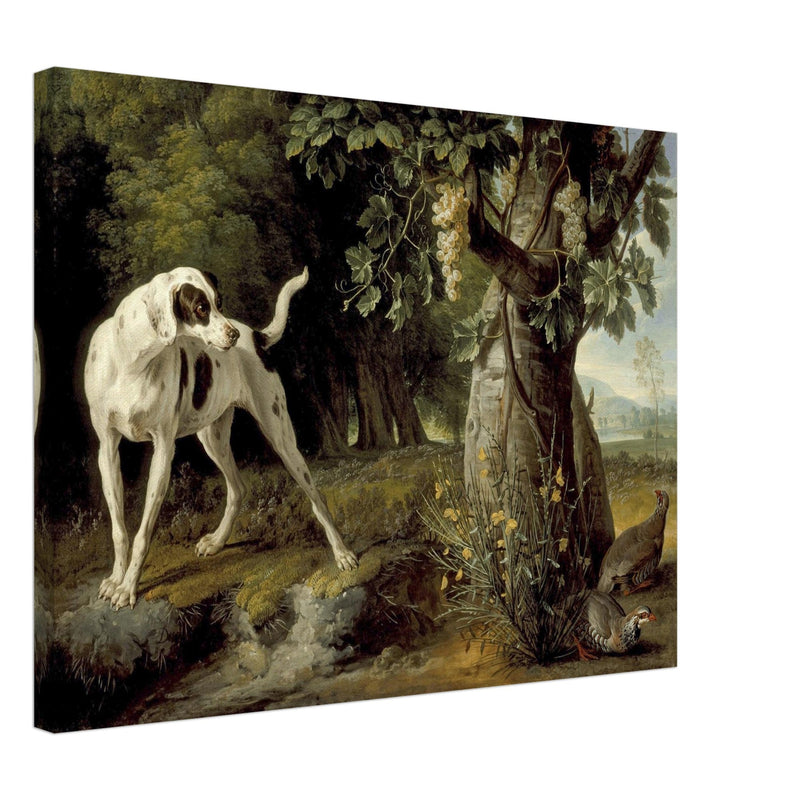 Landscape with a Dog and Partridges painting by Alexandre François Desportes 1719