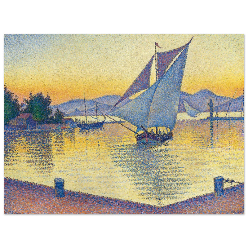 Paul Signac Le Port au soleil couchant, Opus 236 Saint Tropez painting