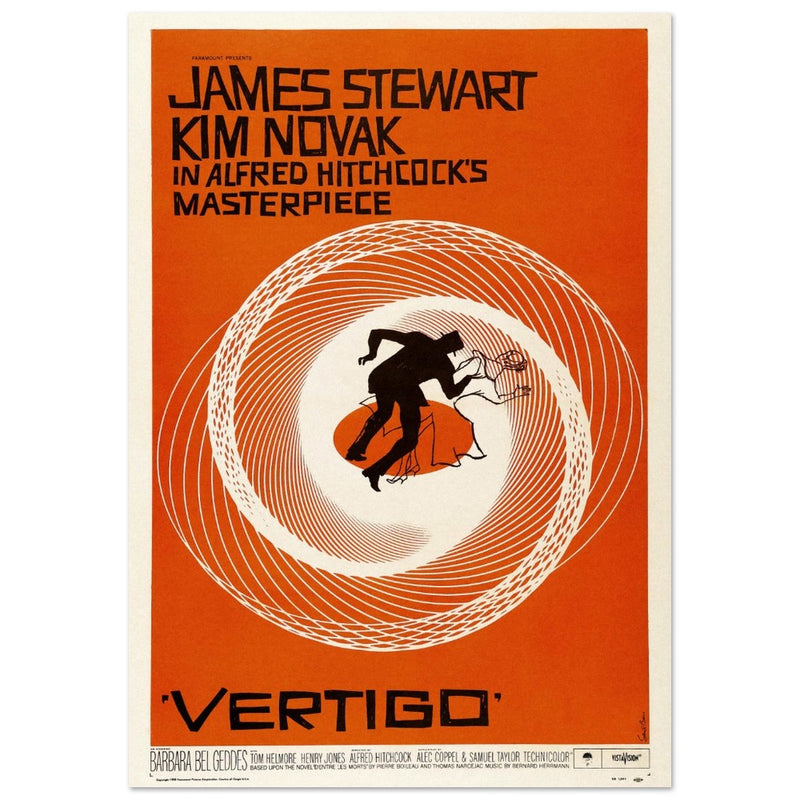Vertigo by Alfred Hitchcock movie poster.