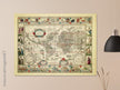 Ancient old world map 1638. Noua totius terrarum orbis geographica ac hydrographica tabula by Willem Janszoon Blaeu