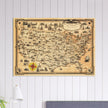 Pictorial old map of the United States of America by Ernest Dudley Chase