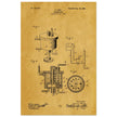 Carbureter vintage patent illustration by John Ford.