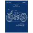 Vintage motorcycle patent by William S Harley founder of harley davidson.