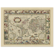 Old map of the world poster reproduction by Joan Blaeu XVII century