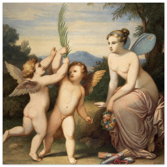 Eros and Anteros with Psyche Looking at Them. Johannes Riepenhausen .