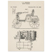 Motor Vehicle patent drawing by James Frank Duryea.