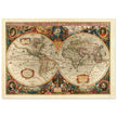 1638 Double hemisphere old world map by Hendrik Hondius.