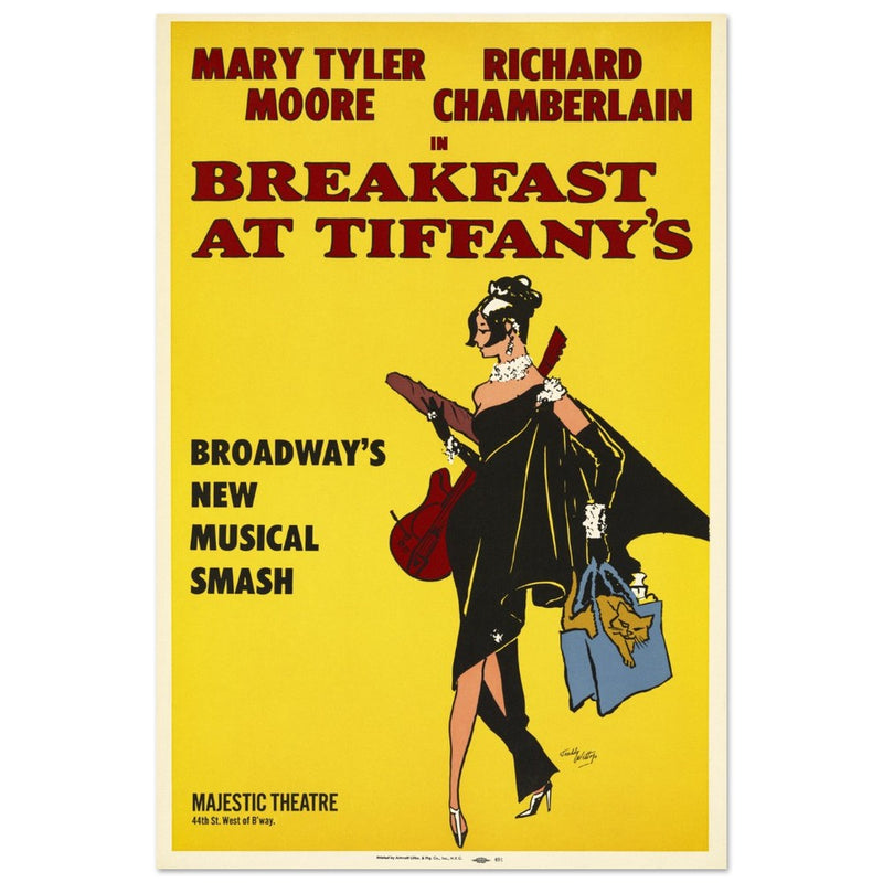 Breakfast at Tiffany's historic broadway musical poster reproduction. Vintage print
