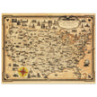 Pictorial old map of the United States of America by Ernest Dudley Chase