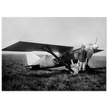 American aviator Roland Rohlfs stands in front of vintage airplane 1920 Fine art
