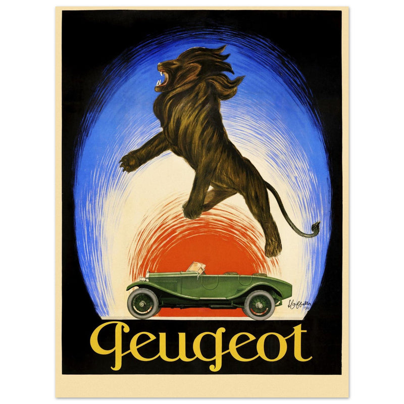 Peugot vintage advertising by Leonetto Cappiello 1925 poster .