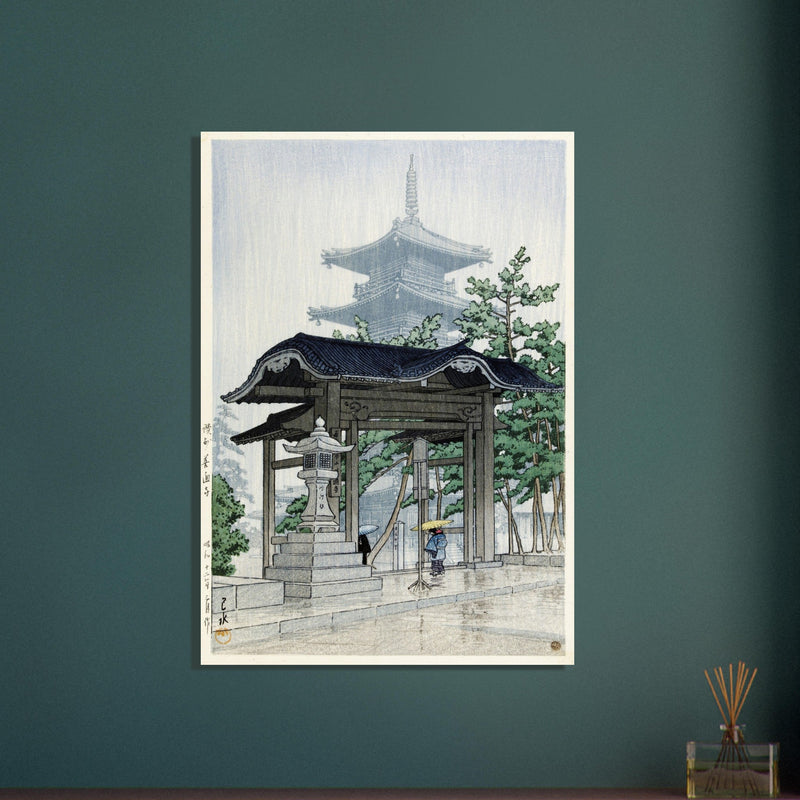 De Zensetsu temple in Sanshu by Kawase Hasui
