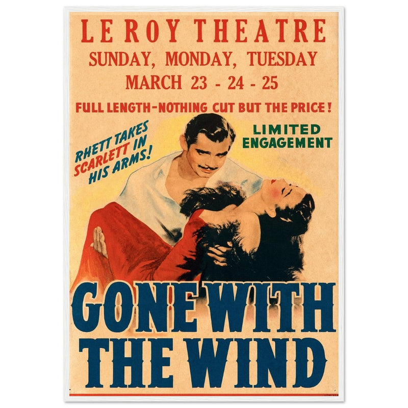 Gone with the wind movie poster.