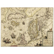 Vintage North Atlantic Map by Abraham Ortelius.
