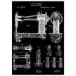 Sewing machine vintage patent 1897 by F. H Richards.