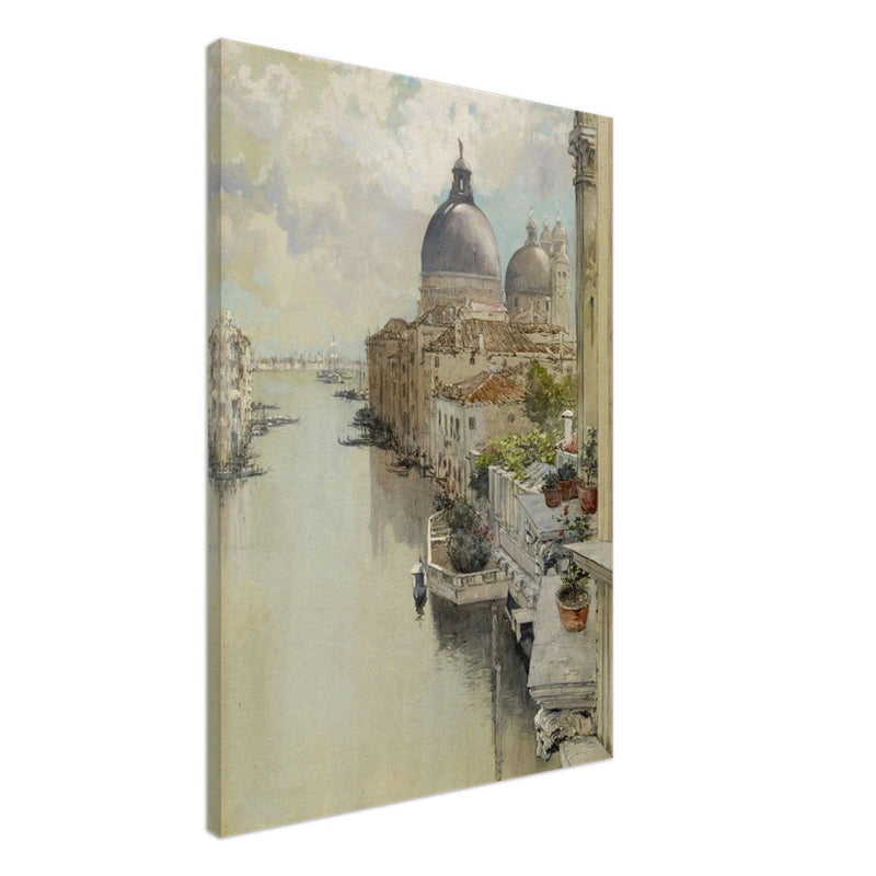 Venice Italy "Over a Balcony," View of the Grand Canal by Francis Hopkinson 1897.