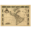 Ancient map of America. Nova Totius Americae Descriptio by Frederik de Wit