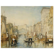 Venice the Rialto bridge in Italy. Antique painting by  Joseph Mallord William Turner.