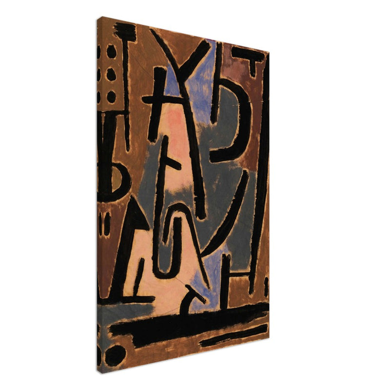 Paul Klee Bedrohliche Zeichen ( Threatening signs ). Abstract painting.  artwork. Wallart