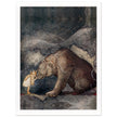 John Bauer the little princess and the bear vintage illustration . From the fairy tale Bella's Glorious Adventure.