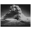 A Curtiss P-40 airplane in front of Mount Vesuvius' eruption in Italy 1944. War photography
