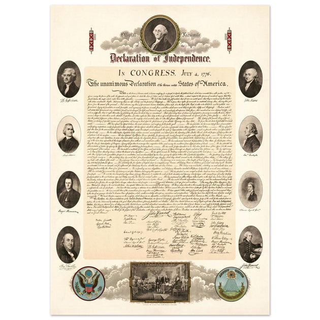 Official Facsimile of the Declaration of Independence 1903.  print.