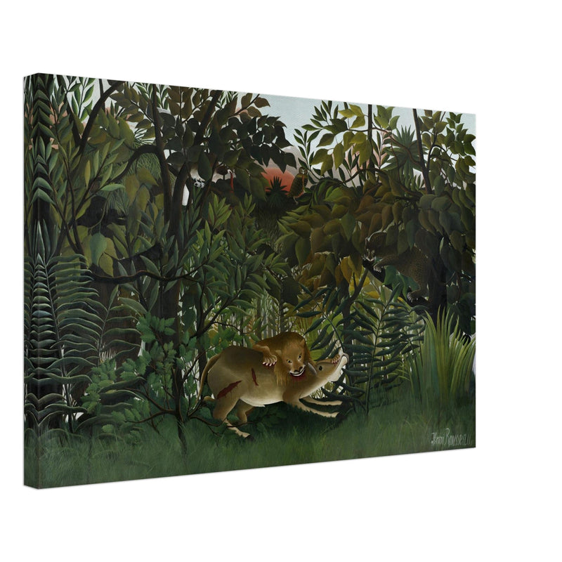 Henri Rousseau The Hungry Lion Attacking An Antelope