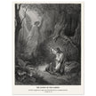 Gustave Dore The Bible engraving print . The Agony in the garden illustration .
