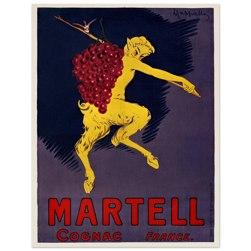 Martell Cognac vintage adverting poster by Leonetto Cappiello 1906.