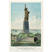The Statue of Liberty New York City travel vintage poster .