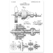 Automobile Drive Gear patent 787908 by Henry Ford. Vintage car