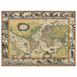 Old ancient map Nova Totius Terrarum Orbis Geographica ac Hydrographica Tabula by Willem Janszoon Blaeu .
