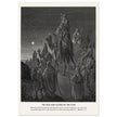 Gustave Dore The Bible engraving print . The Wise men guided by the star illustration.