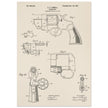 Vintage revolver patent by C P O'Neill.