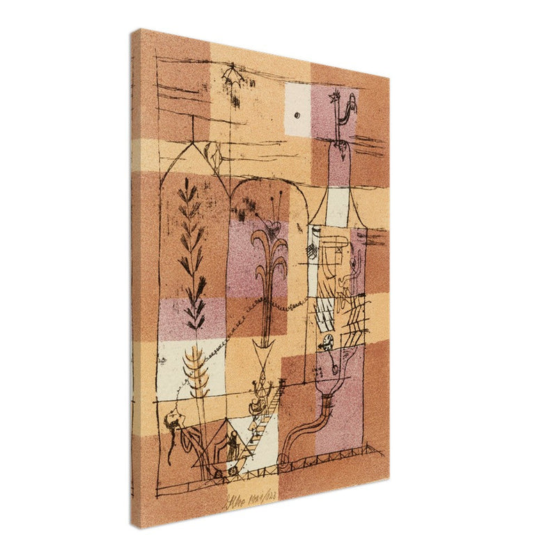 Paul Klee Hoffmanesque Scene abstract painting.