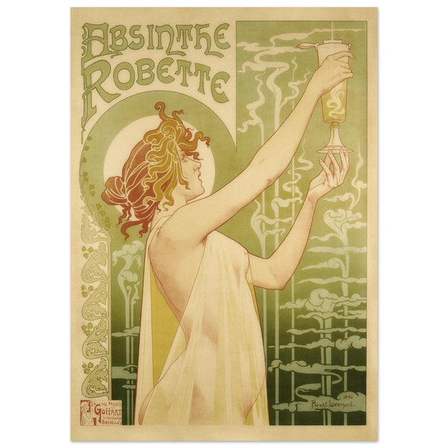 Absinthe Robette vintage poster by Henri Privat-Livemont 1896.